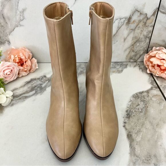 JOURNEE COLLECTION Romer Tru Comfort Platform Block Heel Booties in Tan Size 8 - Picture 7 of 16